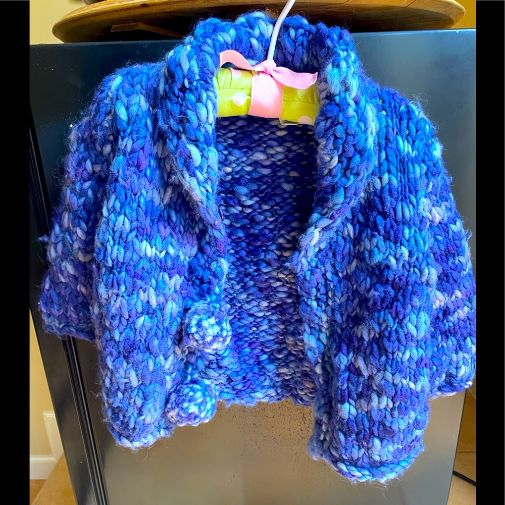Cornelloki size 2 girl’s winter sweater. Handmade